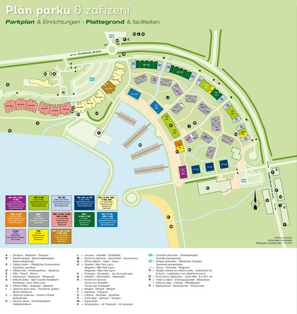 Plattegrond van Landal Marina Lipno