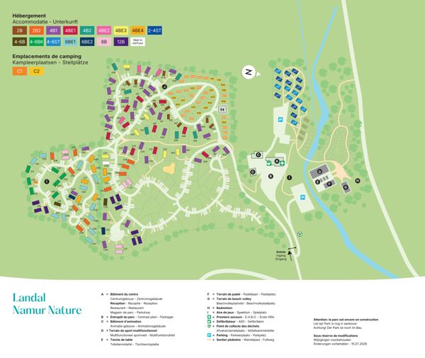 Plattegrond van Landal Namur Nature