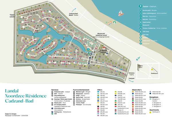 Plattegrond van Landal Noordzee Résidence Cadzand-Bad