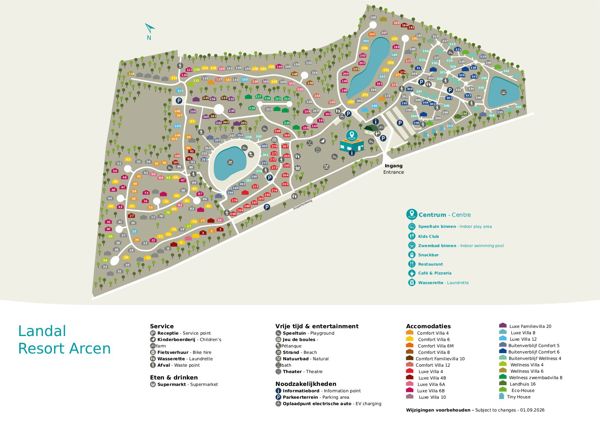 Plattegrond van Landal Resort Arcen