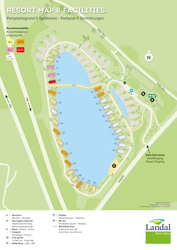 Plattegrond van Landal Twin Lakes