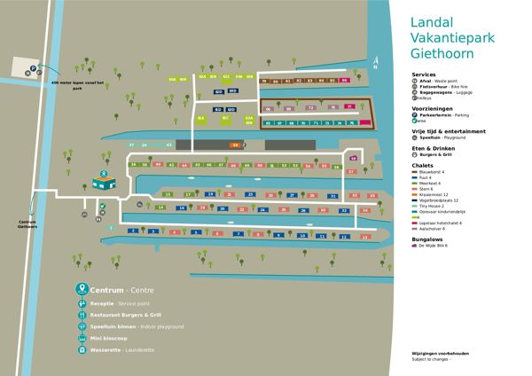 Plattegrond van Landal Vakantiepark Giethoorn