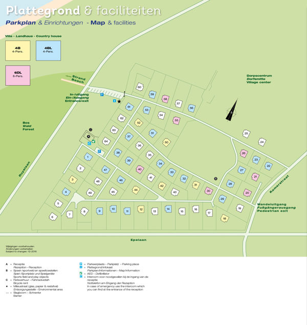Plattegrond van Landal Villapark Vogelmient