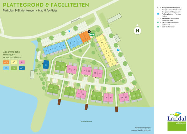 Plattegrond van Landal Volendam