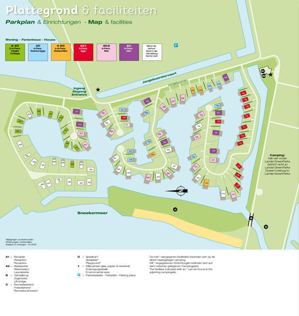 Plattegrond van Landal Waterpark Sneekermeer
