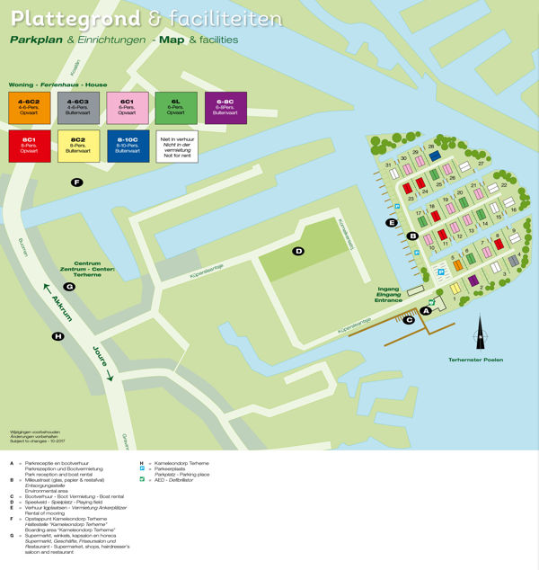Plattegrond van Landal Waterpark Terherne