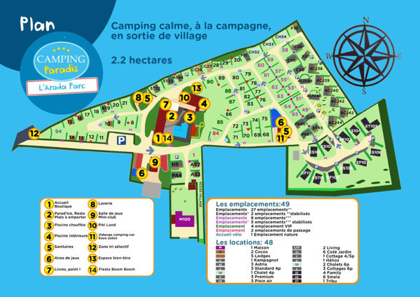 Plattegrond van l'Arada Parc