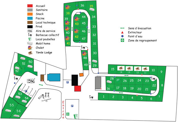 Plattegrond van Le Clos de la Lere