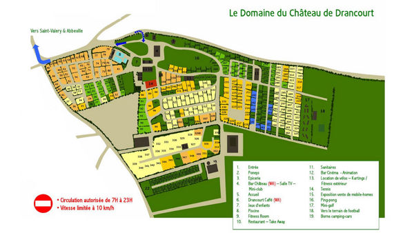 Plattegrond van Le Domaine de Drancourt