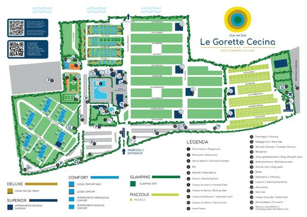 Plattegrond van Le Gorette Cecina Easy Camping Village