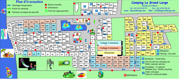 Plattegrond van Le Grand Large (Les Pieux)