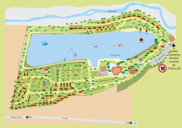 Plattegrond van Le Lac Bleu