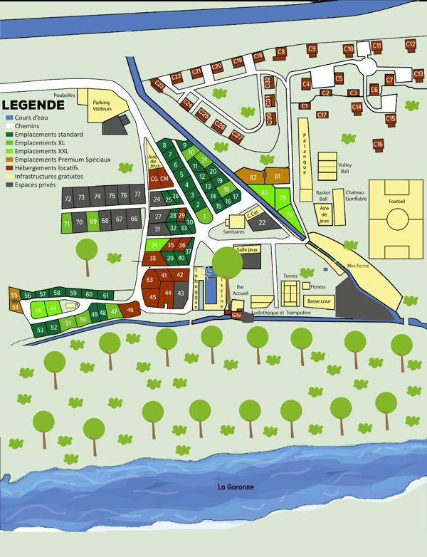 Plattegrond van Le Moulin (Martres)