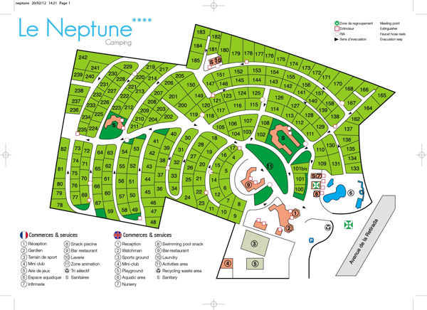 Plattegrond van Le Neptune
