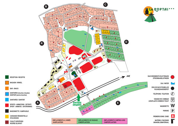 Plattegrond van Le Roptai