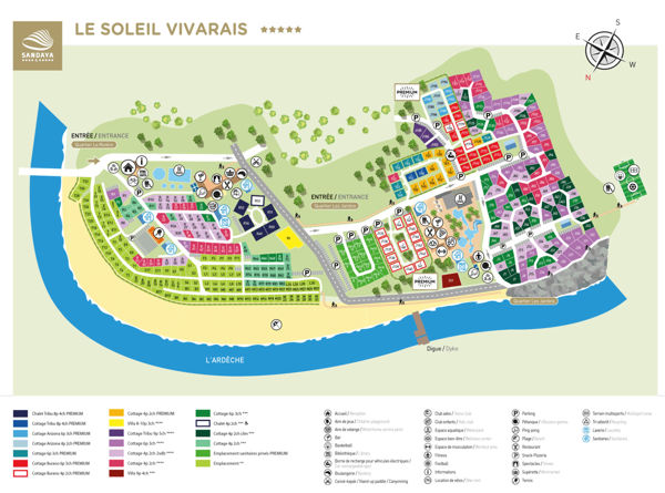 Plattegrond van Le Soleil Vivarais