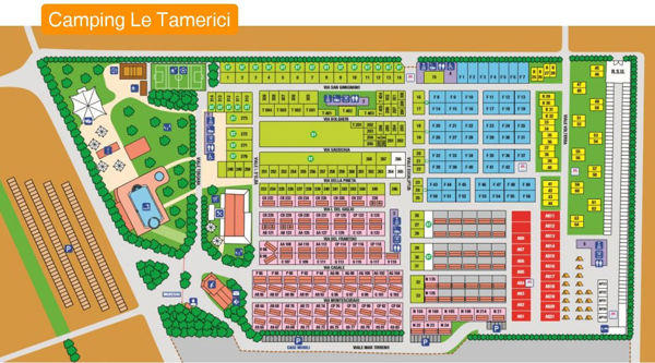 Plattegrond van Le Tamerici