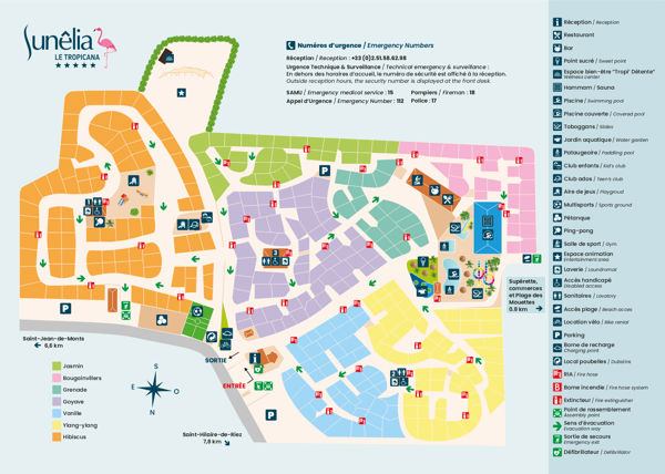 Plattegrond van Le Tropicana
