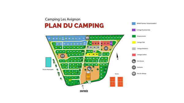 Plattegrond van Les Avignon