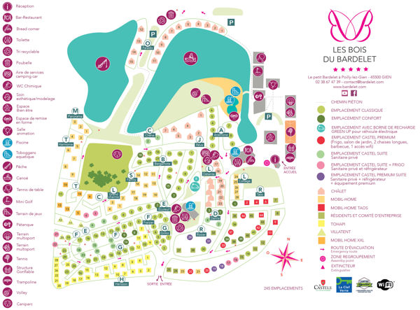 Plattegrond van Les Bois du Bardelet
