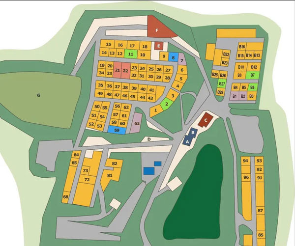Plattegrond van Les Bouleaux
