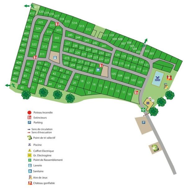Plattegrond van Les Franquettes