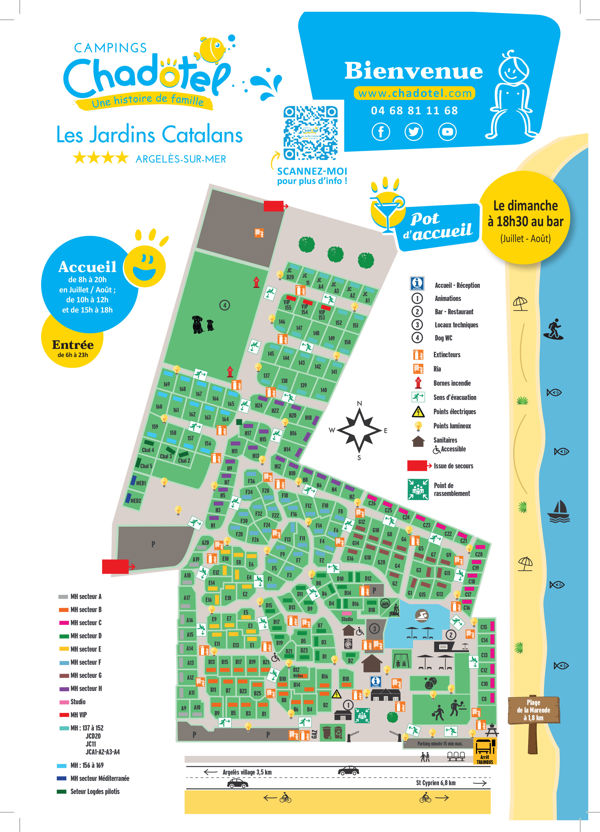 Plattegrond van Les Jardins Catalans