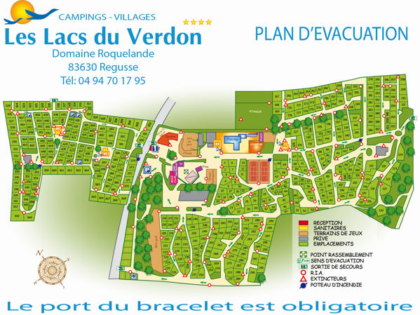 Plattegrond van Les Lacs du Verdon