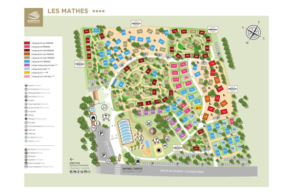 Plattegrond van Les Mathes