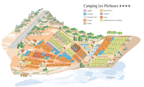 Plattegrond van Les Pêcheurs