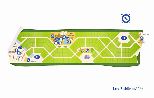 Plattegrond van Les Sablines