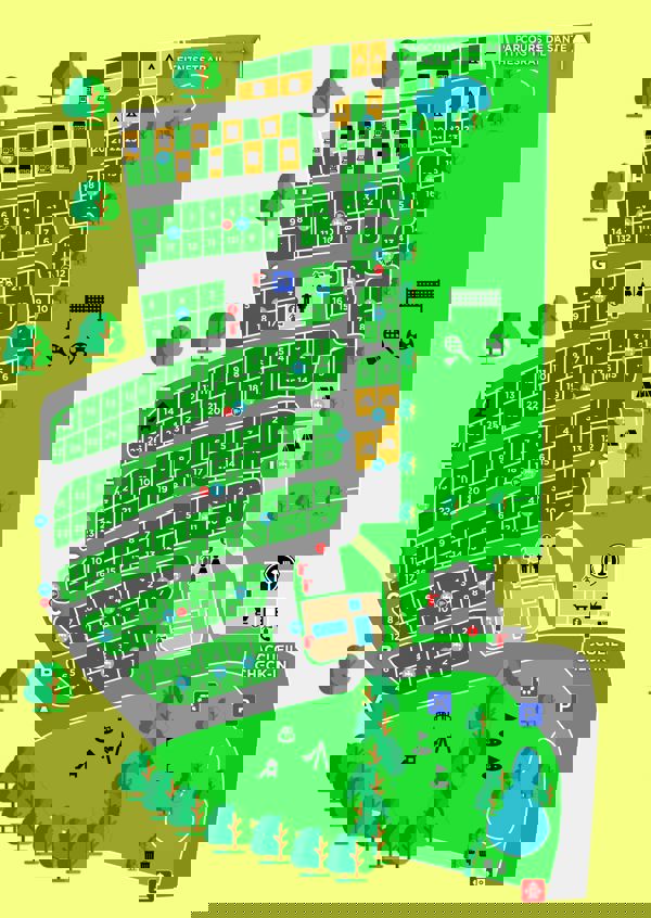 Plattegrond van Les Saules