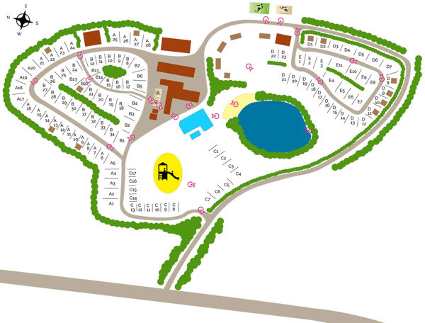 Plattegrond van Lestaubière