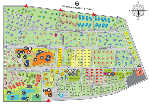 Plattegrond van Malibu Beach