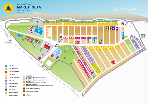 Plattegrond van Mare Pineta