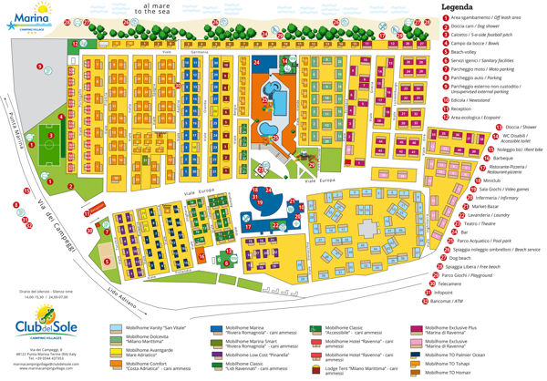 Plattegrond van Marina Family Resort