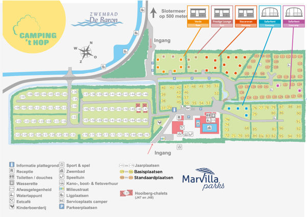 Plattegrond van Marvilla Parks Friese Meren