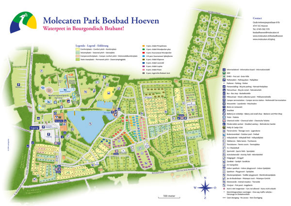 Plattegrond van Molecaten Park Bosbad Hoeven