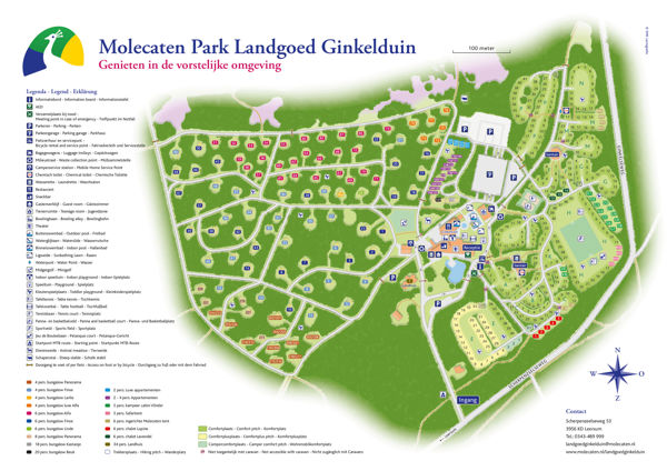 Plattegrond van Molecaten Park Landgoed Ginkelduin
