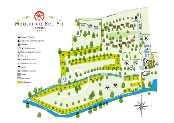 Plattegrond van Moulin du Bel Air