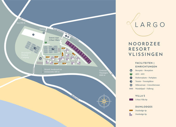 Plattegrond van Noordzee Resort Vlissingen