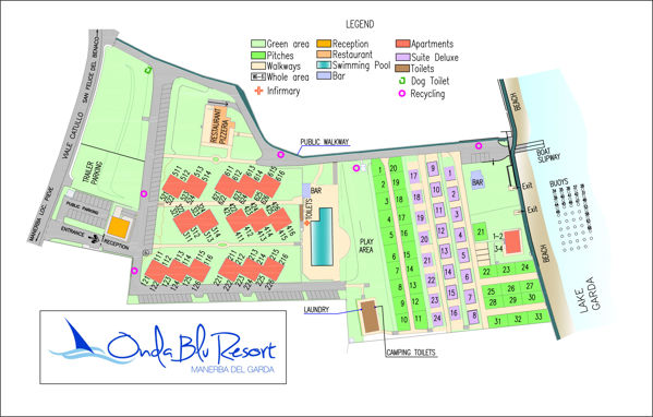 Plattegrond van Onda Blu