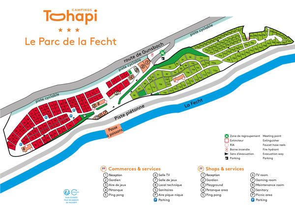 Plattegrond van Parc de la Fecht