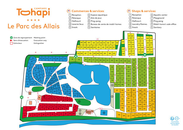 Plattegrond van Parc des Allais