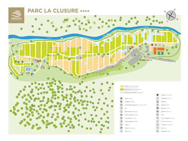 Plattegrond van Parc La Clusure