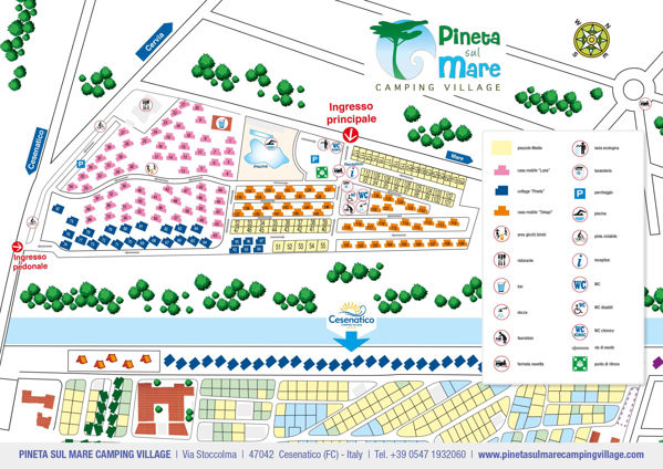Plattegrond van Pineta Sul Mare
