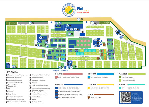Plattegrond van Pini Boutique Resort