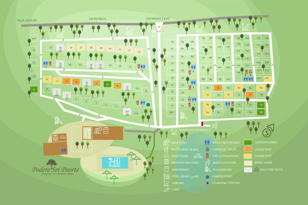 Plattegrond van Podere Sei Poorte