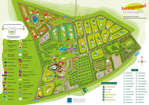 Plattegrond van Recreatiepark Beringerzand
