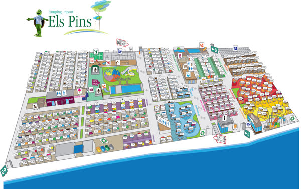 Plattegrond van Resort Els Pins (Malgrat de Mar)
